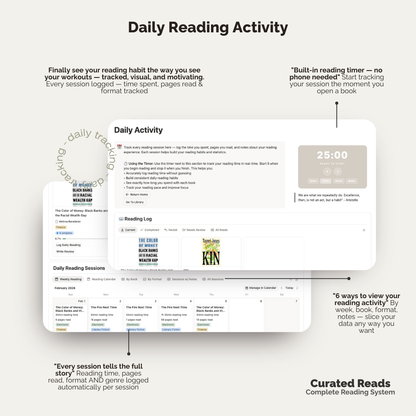 Curated Reads: Complete Reading System (Notion Template)
