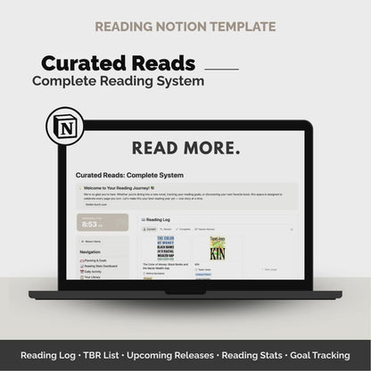 Curated Reads: Complete Reading System (Notion Template)